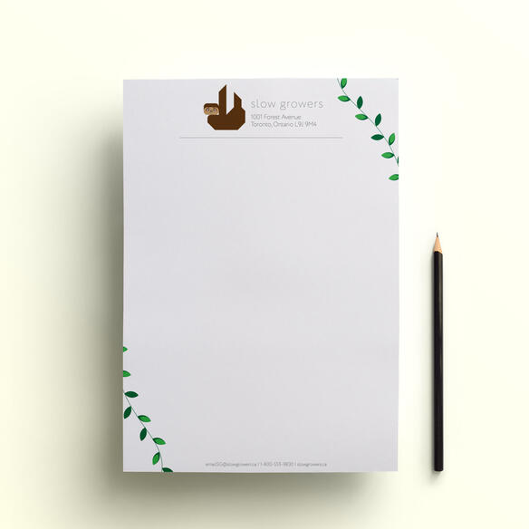 Slow Growers - Letterhead Mockup